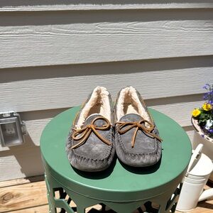 UGG Grey Moccasin Slippers